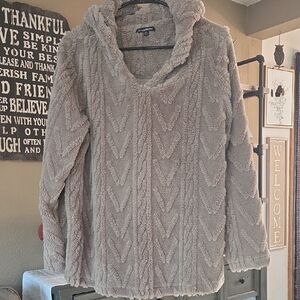 Cozy Tan Cowl Neck Sweater